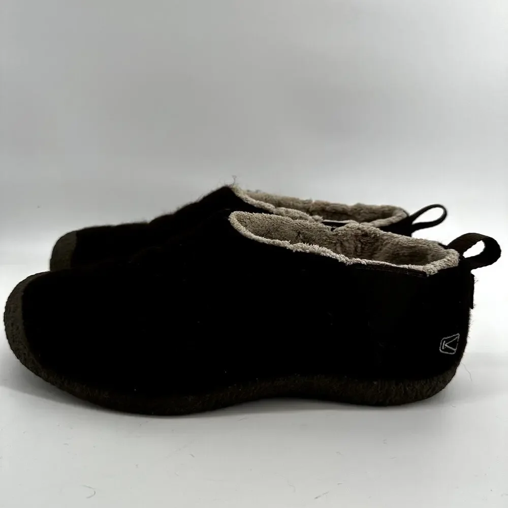 Keen Howser II Slip On Shoes Fleece Outdoor Slipper Shearling Comfort Brown 9
